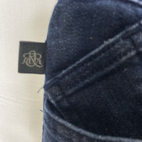 Vintage ROCK & REPUBLIC Jeans Straight Studded Pockets Denim Dark Womens 4 Blue - Picture 8 of 10